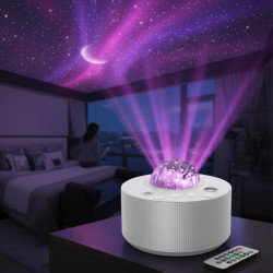 Лазерен проектор Северно сияние, RGB звездно небе, светлина бял шум