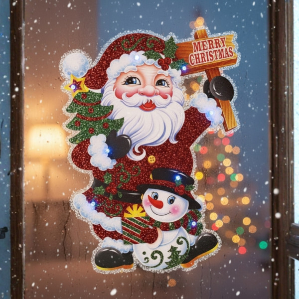 Коледен стикер за стъкло за празничен блясък във вашия дом