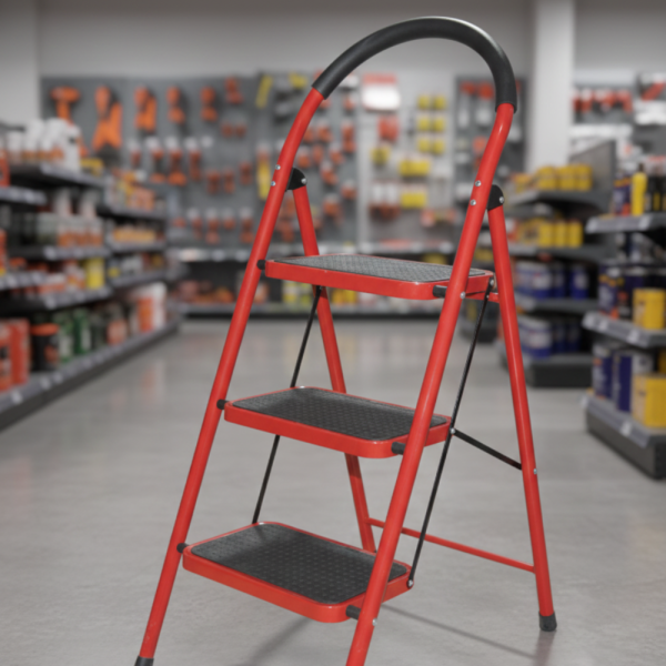 Лека сгъваема стълба – 3 Стъпала, до 150 кг, супер компактно прибиране 3