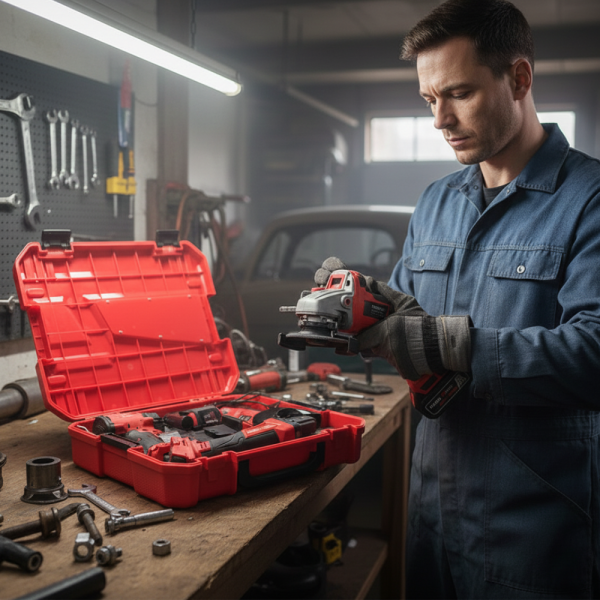 Комплект 2 в 1 KraftRoyal Red Mx Fuel 36V – ъглошлайф + гайковерт, 2x 8Ah батерии и удароустойчив куфар 3270 1