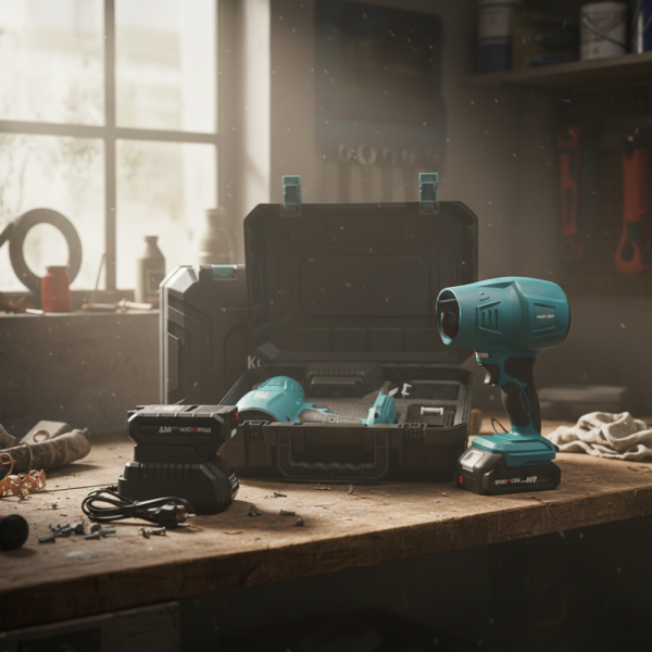 Акумулаторна турбо духалка 36V – Мощен въздушен пистолет с 2 батерии 8Ah и куфар 3169 1