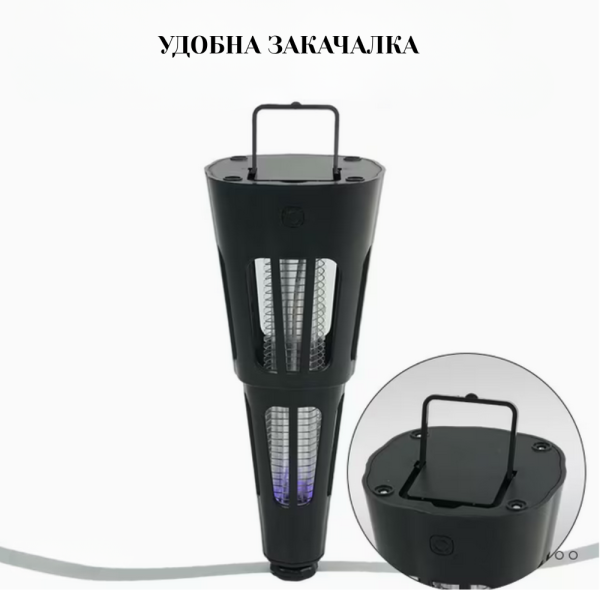 LED UV Капан за насекоми с USB зареждане – 2-в-1 Вентилатор за защита на храната 4