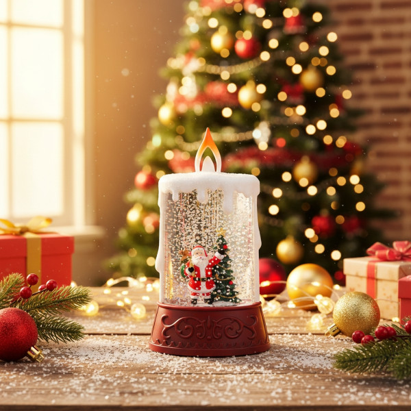 Коледна декоративна LED свещ – Безопасна, блестяща и идеална за одарък