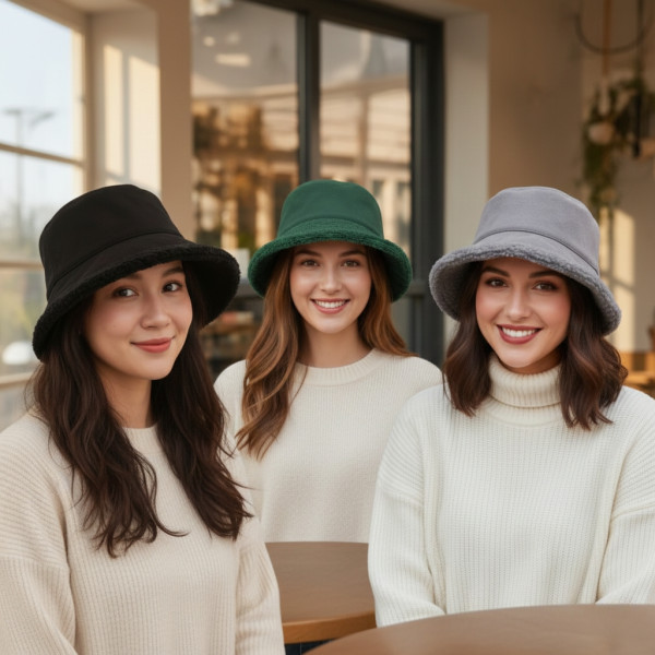 Зимна модна bucket шапка - Топлина, стил и комфорт всеки ден 5