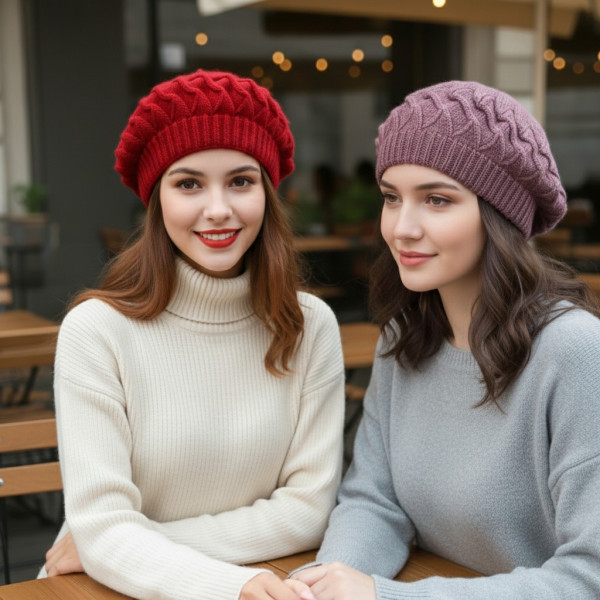 Модерен дамски барет за зимата – Удобство и френски стил