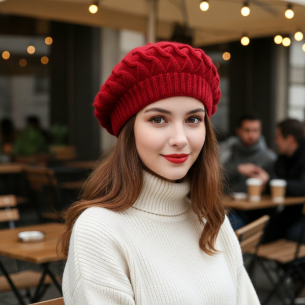 Модерен дамски барет за зимата – Удобство и френски стил 4