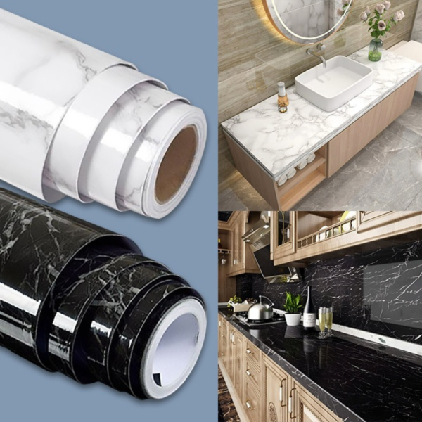 Мраморно самозалепващо фолио за обновяване на дома – водоустойчиво, здраво, практично 13