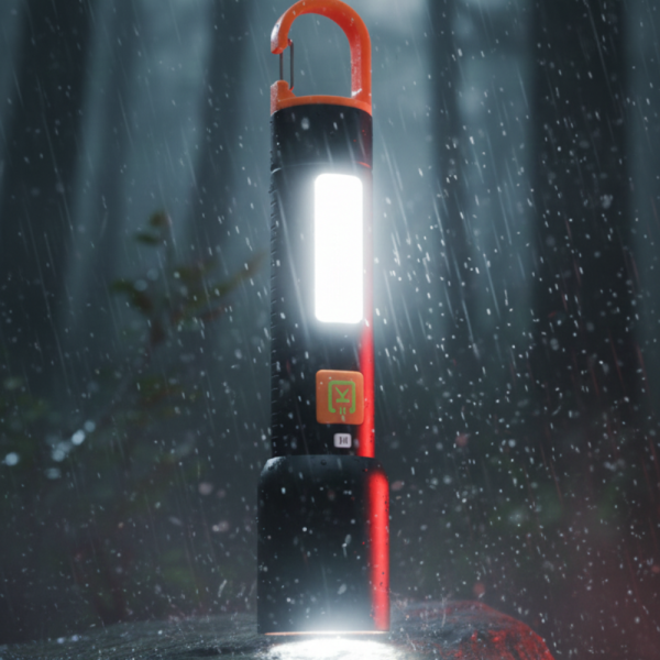 Презареждащ се LED фенер с висока яркост – USB Type-C, мащабируем лъч, компактен дизайн с карабинер