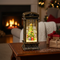 Коледна снежна лампа с LED светлина – празнична магия за уютен дом и топъл коледен дух