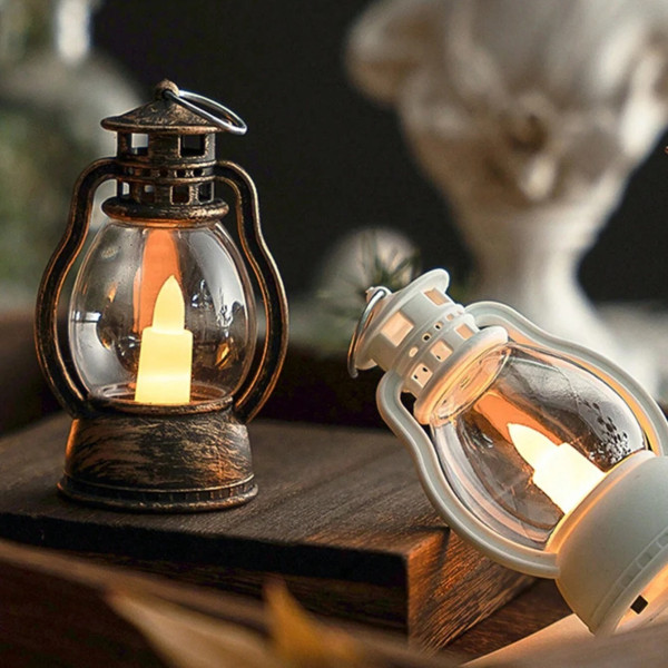 Мини ретро фенер – LED лампа-свещ с безопасна реалистична светлина 2