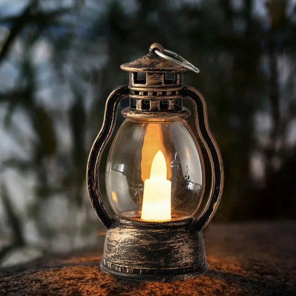 Мини ретро фенер – LED лампа-свещ с безопасна реалистична светлина