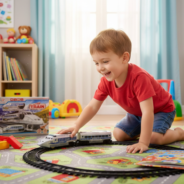 Влакче с релси, звуци и светлини – впечатляващ подарък за Коледа и празниците 2