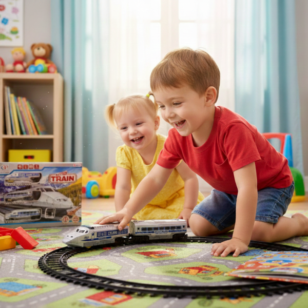 Влакче с релси, звуци и светлини – впечатляващ подарък за Коледа и празниците 1