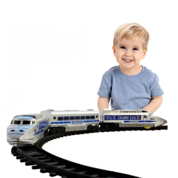 Влакче с релси, звуци и светлини – впечатляващ подарък за Коледа и празниците 6