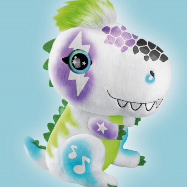 Плюшен динозавър за оцветяване с аерограф – креативен коледен подарък за деца 3