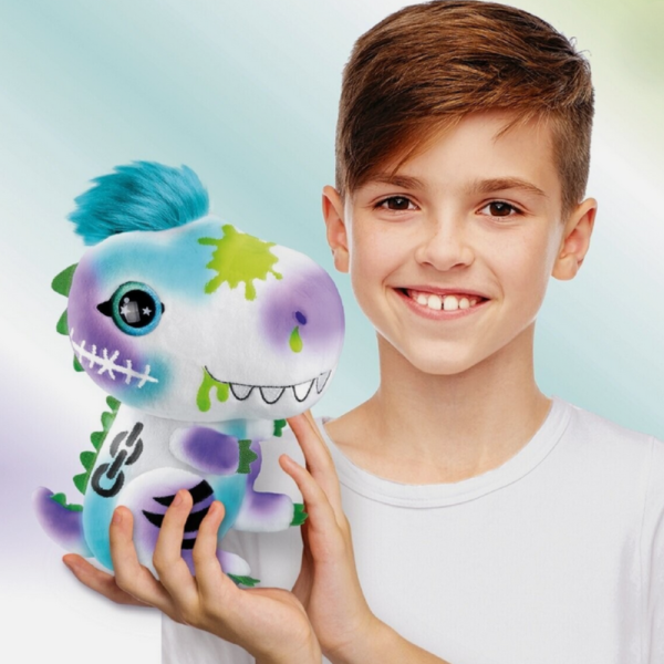 Плюшен динозавър за оцветяване с аерограф – креативен коледен подарък за деца 2