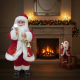 Декоративен Дядо Коледа със светеща факла и камбанки, на батерии - SD84 5