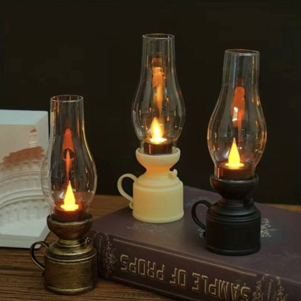 LED винтидж декоративна лампа с трептяща светлина 1