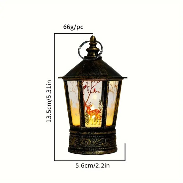 Коледен декоративен LED фенер – топла светлина и уют за празничния дом