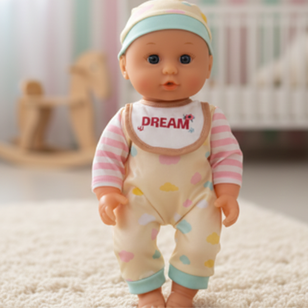 Кукла бебе 12 инча, която яде, пие и пишка – забавление и грижа за всяко дете 3