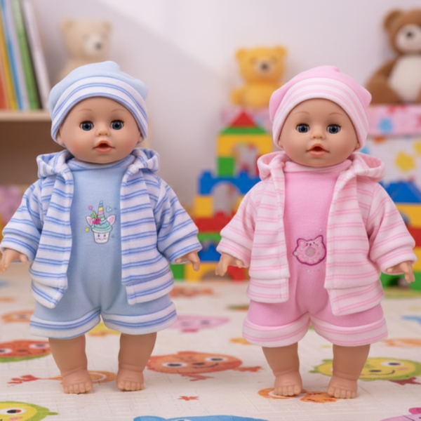 Кукла бебе с мигащи очички и зимни дрехи - Идеалният подарък за вашето дете 3