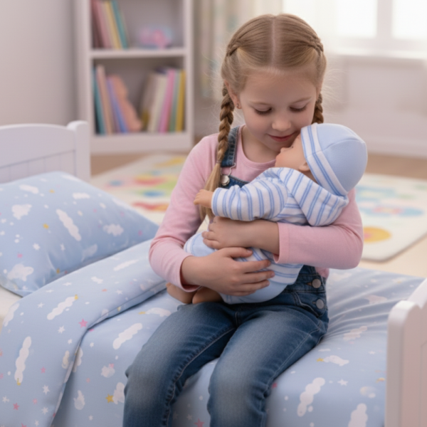 Кукла бебе с мигащи очички и зимни дрехи - Идеалният подарък за вашето дете