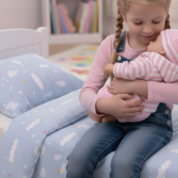 Кукла бебе с мигащи очички и зимни дрехи - Идеалният подарък за вашето дете