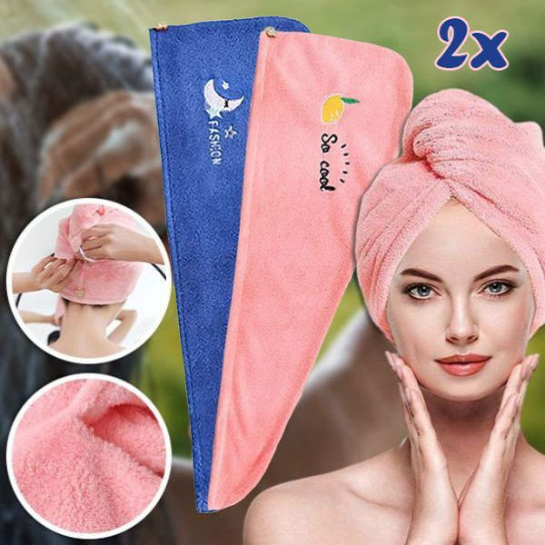 Кърпа за коса с бързо съхнене (2 броя) 2