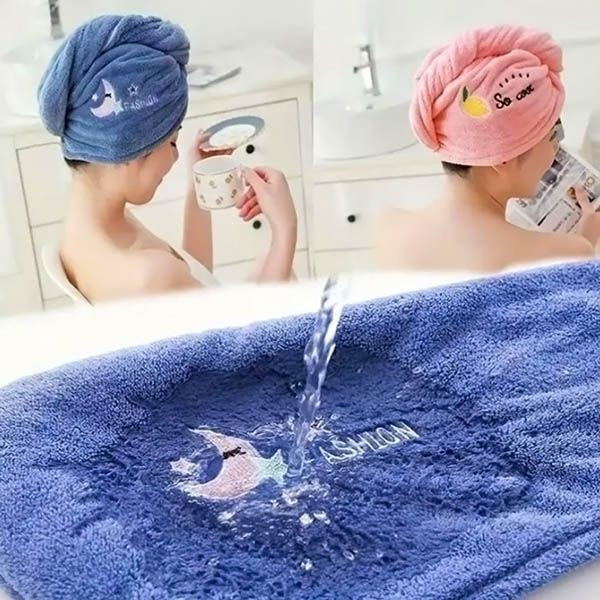 Кърпа за коса с бързо съхнене (2 броя) 4