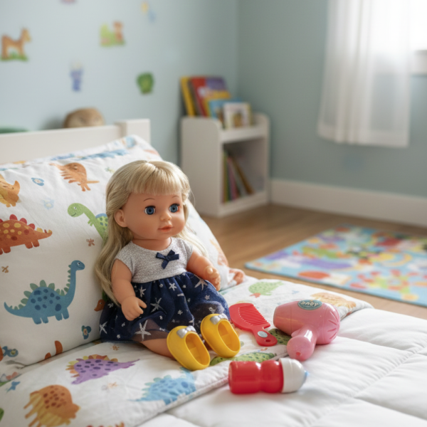 Кукла с мигащи очи, аксесоари и звуци – Идеален подарък за малки принцеси 2