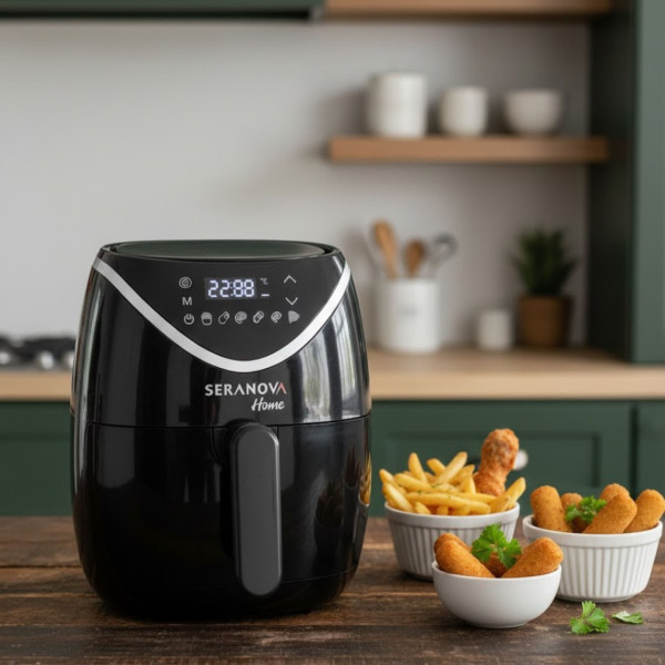 Фритюрник с горещ въздух (Air Fryer) Seranova SN-2540, 5L, 2000W, Дигитален сензорен дисплей 3