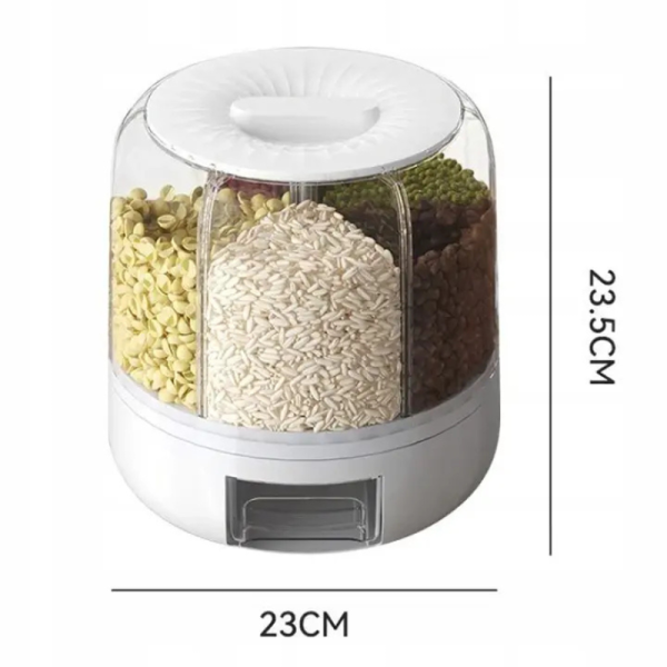 Диспенсър за зърнени храни Voltz OV51215C,6 отделения\ 7.5 л., въртяща основа