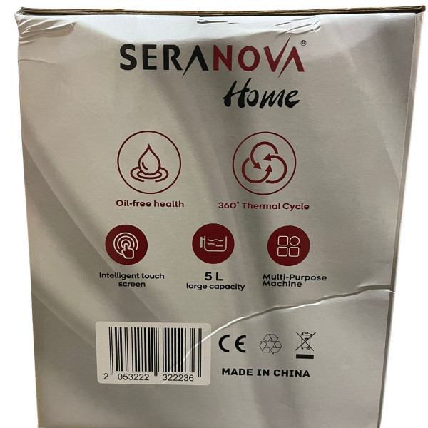 Фритюрник с горещ въздух (Air Fryer) Seranova SN-2540, 5L, 2000W, Дигитален сензорен дисплей 6