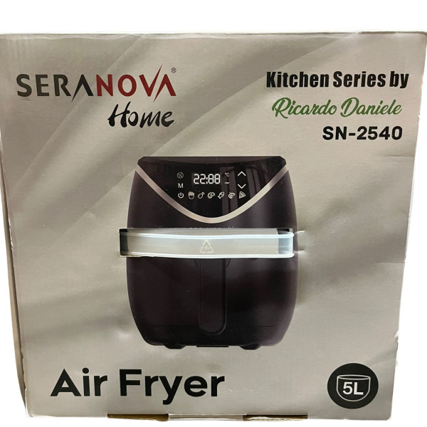 Фритюрник с горещ въздух (Air Fryer) Seranova SN-2540, 5L, 2000W, Дигитален сензорен дисплей