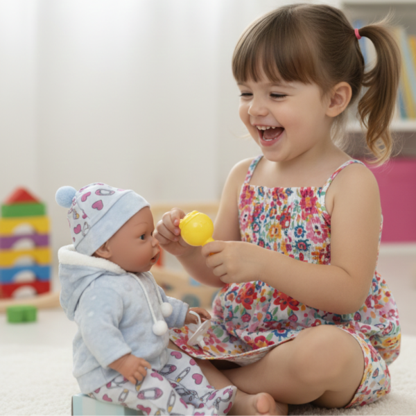 Кукла бебе със звук и зимни дрехи - 36 см - Перфектен подарък за празниците 4