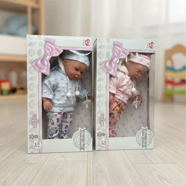 Кукла бебе със звук и зимни дрехи - 36 см - Перфектен подарък за празниците