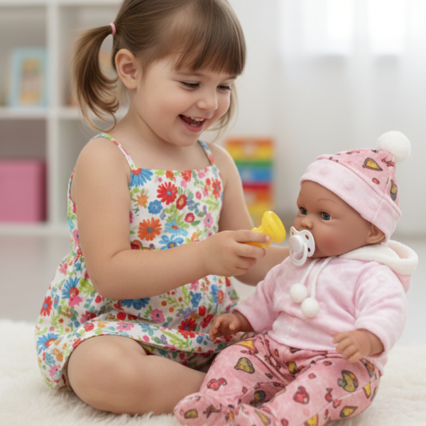 Кукла бебе със звук и зимни дрехи - 36 см - Перфектен подарък за празниците