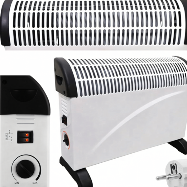 Електрически конвектор 2000 W с термостат – Енергийно ефективен и тих отоплител за всяко помещение