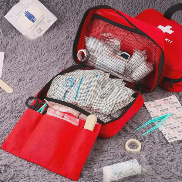 Комплект за първа помощ 173 елемента – Незаменим помощник за пътувания, къмпинг и автомобил