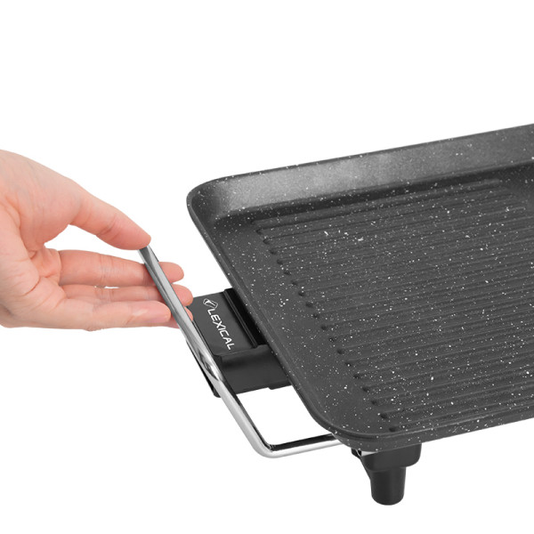 Електрически грил Lexical LBQ-2591 с незалепващо гранитно покритие – Бързо и лесно готвене без усложнения