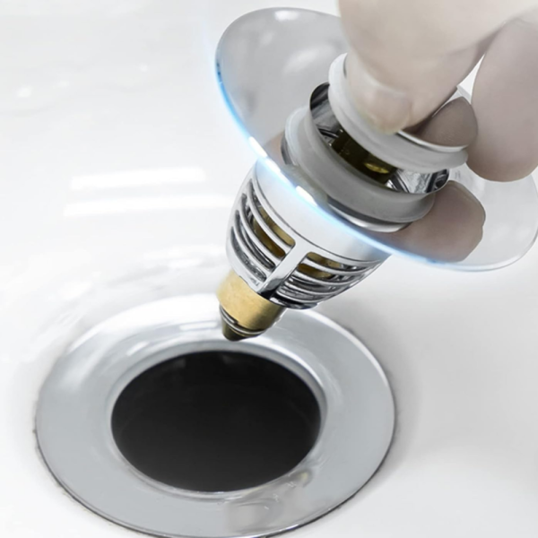 Тапа за мивка с филтър против запушване – Неръждаема стомана и месинг за надеждност и лесно почистване