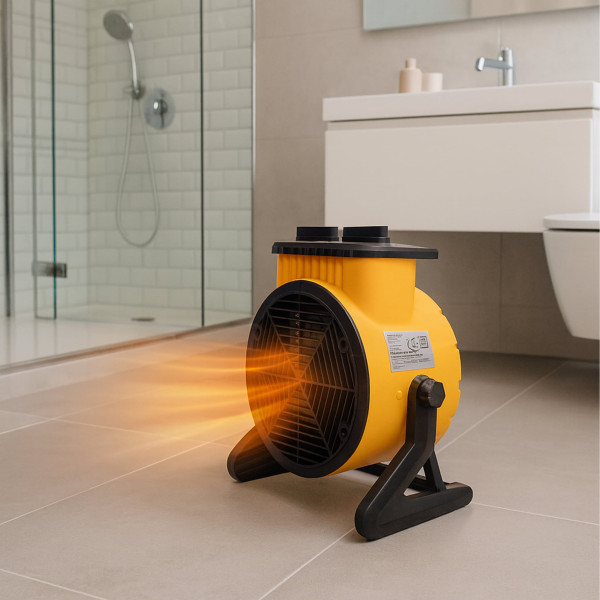 Електрически нагревател вентилатор 2kW с ръчен термостат – Идеален за бързо и ефективно отопление 1