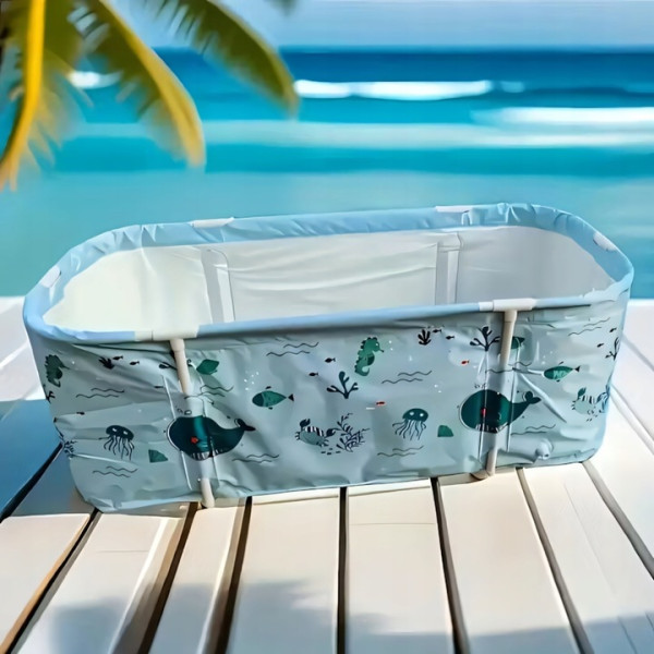 Сгъваема преносима вана XXL с възглавница и топлоизолация – Комфорт и удобство в малката баня 6