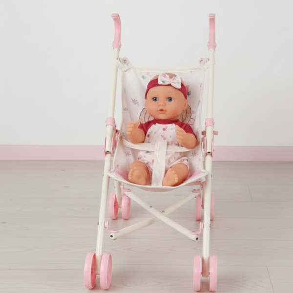 Комплект от 16 части с бебе, количка и аксесоари – Идеален коледен подарък за малки принцеси