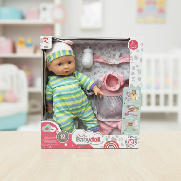 Бебе кукла Baby Doll с 10 звука и аксесоари - идеалният подарък 6