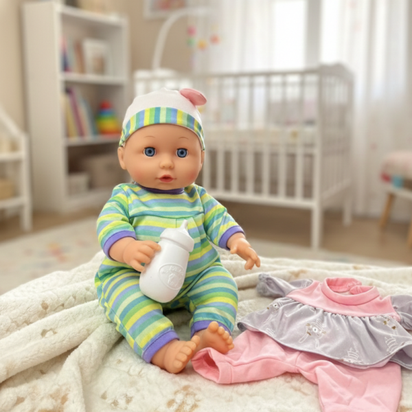 Бебе кукла Baby Doll с 10 звука и аксесоари - идеалният подарък