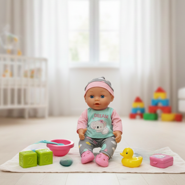 Кукла Baby Doll с аксесоари за хранене – Забавление и грижа за малката мама