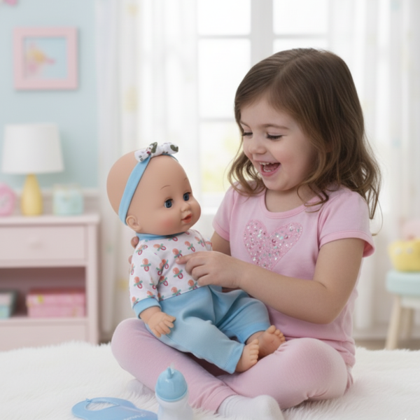 Пишкаща кукла с музикални ефекти и аксесоари – Перфектният Коледен подарък за малката принцеса