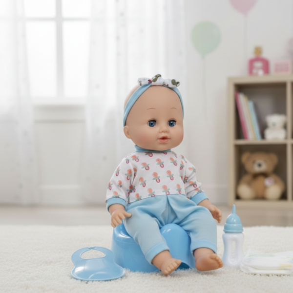 Пишкаща кукла с музикални ефекти и аксесоари – Перфектният Коледен подарък за малката принцеса