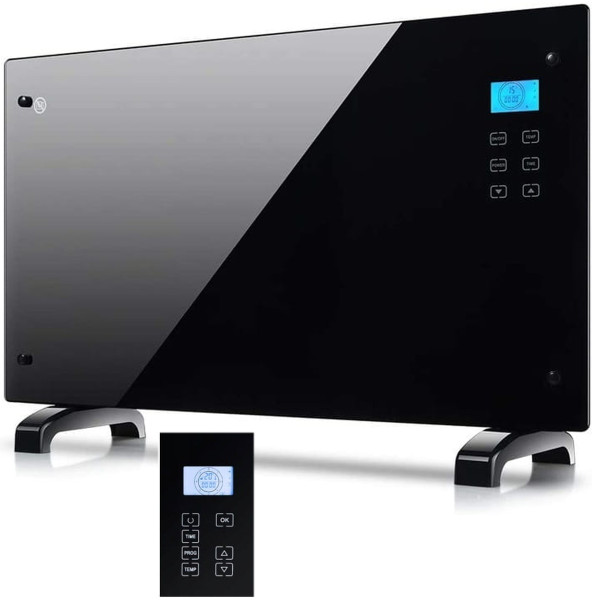 Електрически конвектор Heltes 2000W – Стилен и ефективен отоплителен уред с LCD дисплей и седмично програмиране 4